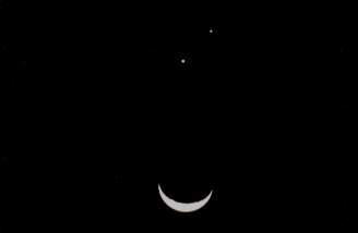 Lua,Vênus e Júpter